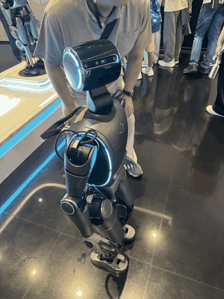 Close view of a robot device