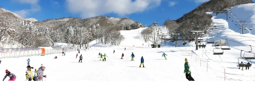 Ski slope near Lake Biwa