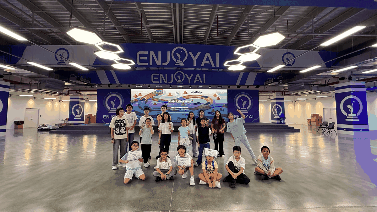 Group photo from an EnjoyAI study activity