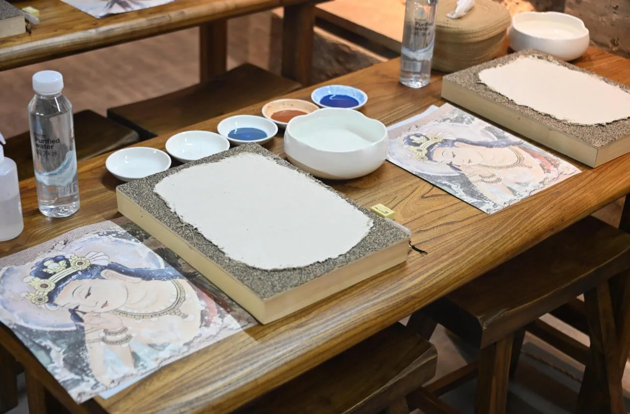 Handmade clay tablets ready for painting