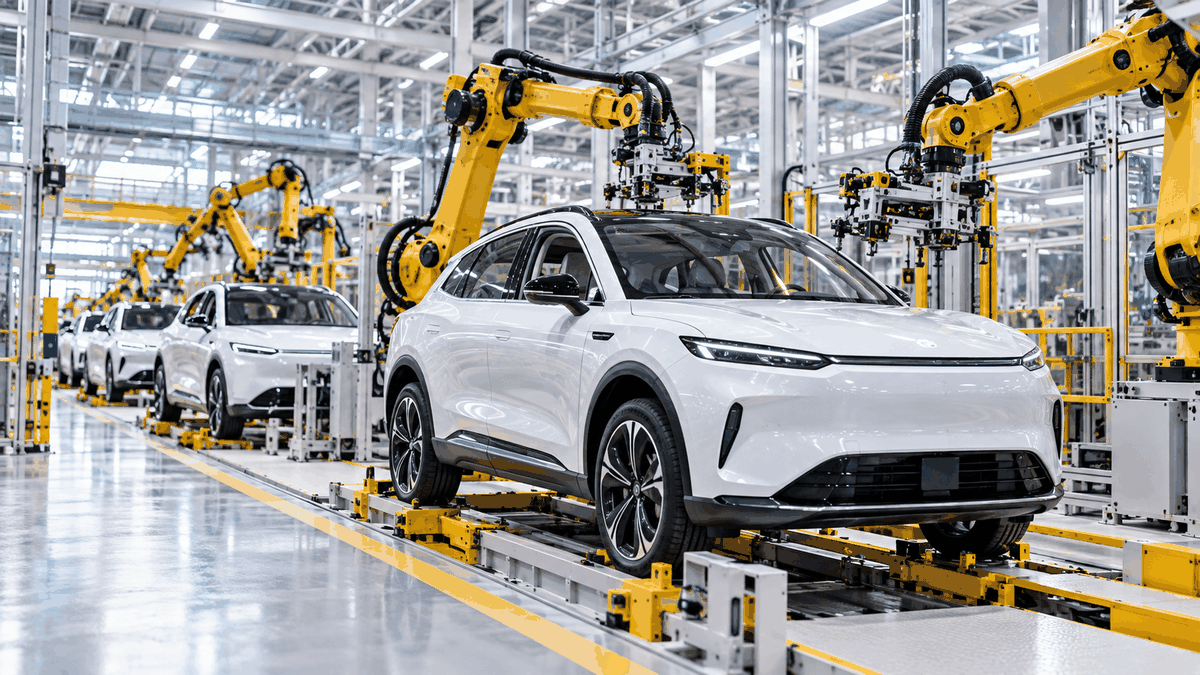 New-energy vehicle smart manufacturing production line